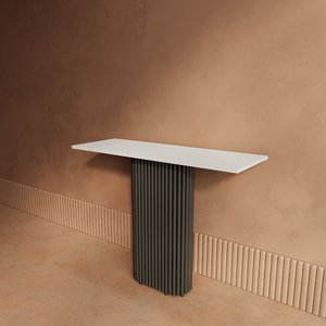 Консоль TRUBIS 100 х 35 см, белый/черный