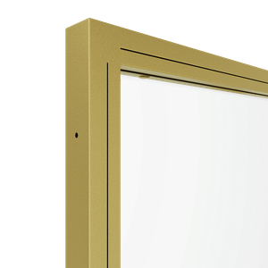 Перегородка с бесцветным стеклом ZONIQUE золотая, 220 х 90 см