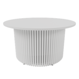 Журнальный столик TRUBIS Wood M D80 см, белый