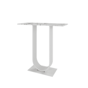 Консоль ARFEO 80 х 35 см, белый мрамор/белый