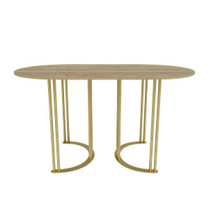 Обеденный стол VIOLUR 140 х 80 см, орех/золотой