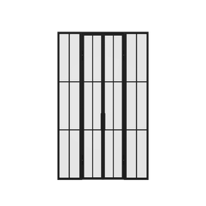 Распашная перегородка с бесцветным стеклом BORKUMA 160 х 260 см
