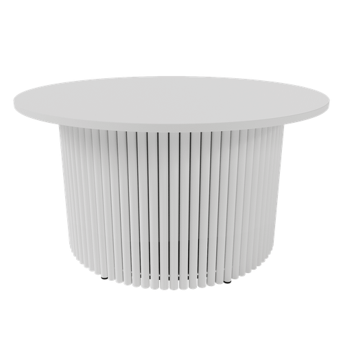 Журнальный столик TRUBIS Wood M D80 см, белый