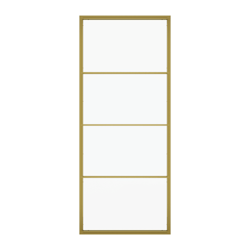 Перегородка с бесцветным стеклом ZONIQUE золотая, 220 х 90 см