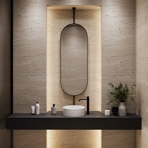 Зеркало в черной раме VERUF M