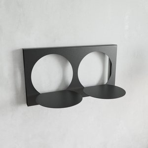 Полка GNUTUM черная, 64 x 34 см