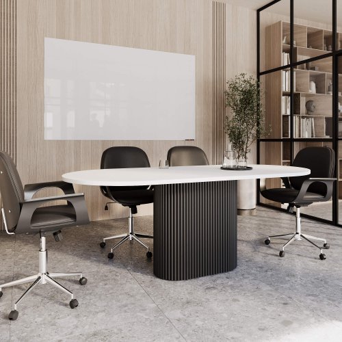 Стеклянная магнитно-маркерная доска белая 120 x 200 см