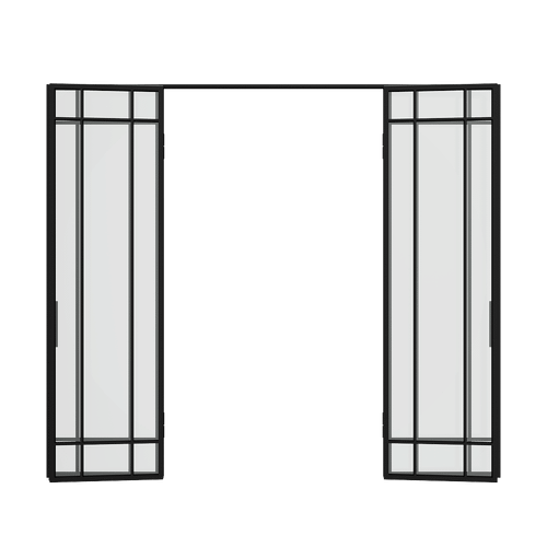 Распашная перегородка с бесцветным стеклом FLOROVIA 300 х 260 см